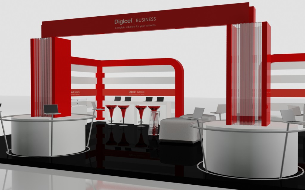 20′ x 20′ Deck with rail & stairs & Truss GRID Epic Events Jamaica