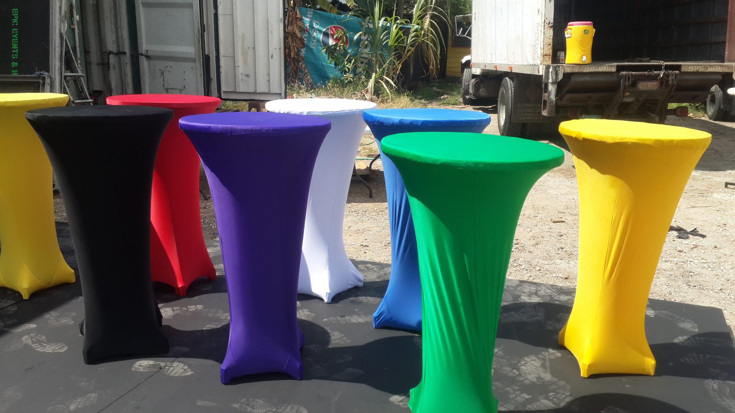 Bistro Table Covers – Epic Events | Jamaica