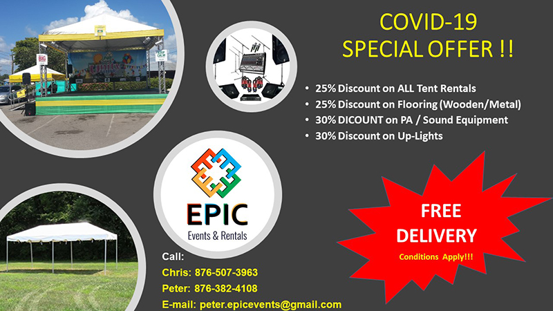 Special Pricing On All EPIC Events & Rentals Products & Services